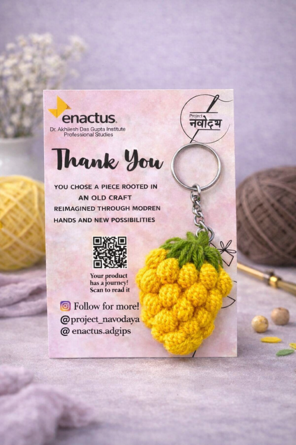 Crochet Fruit Keychain
